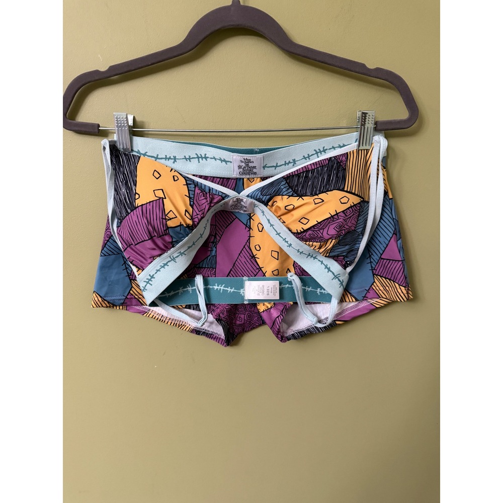 Disney Nightmare Before Christmas Sally Patchwork Two Piece Bikini Large